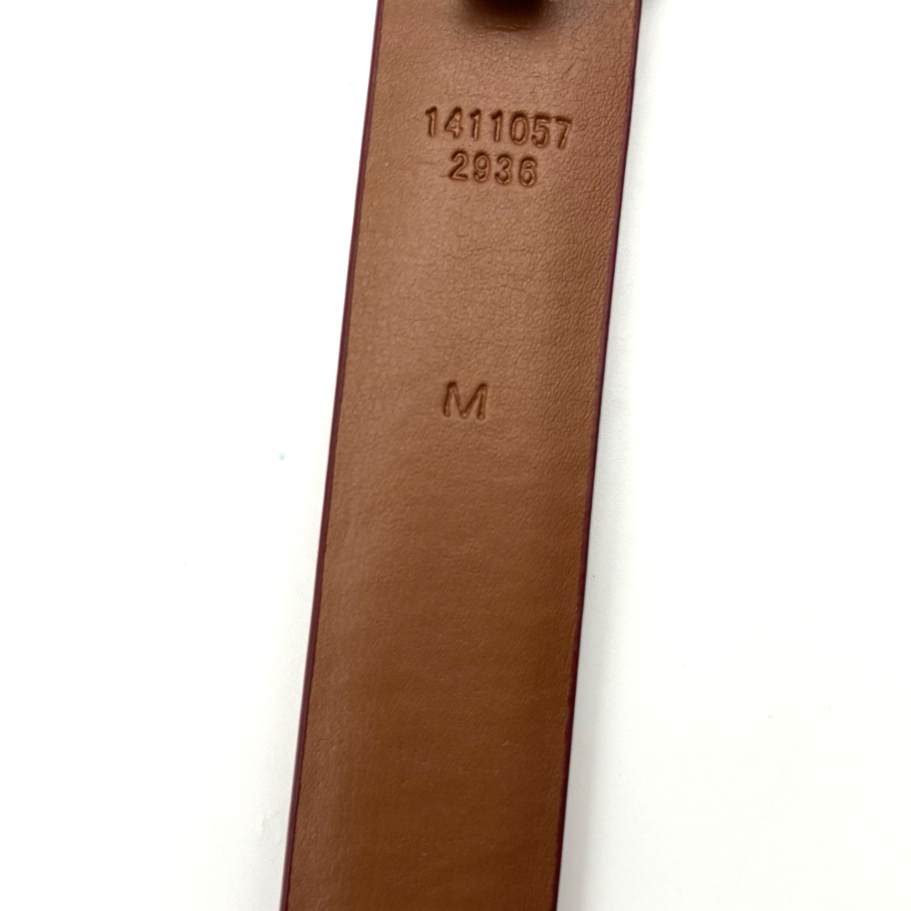 Lauren Ralph Lauren Pebbled Cherry Red Gold-tone Buckle Skinny Belt M 31-35" - Picture 13 of 16